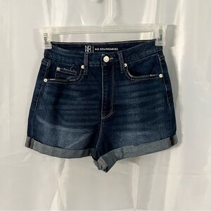No Boundaries Women's Dark Blue Denim Shorts